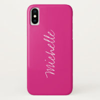 Nome personalizado cor-de-rosa magenta sólida