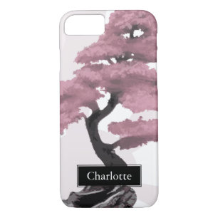 Capa Para iPhone Da Case-Mate Nome Personalizado da Árvore de Cereja Bonsai abst