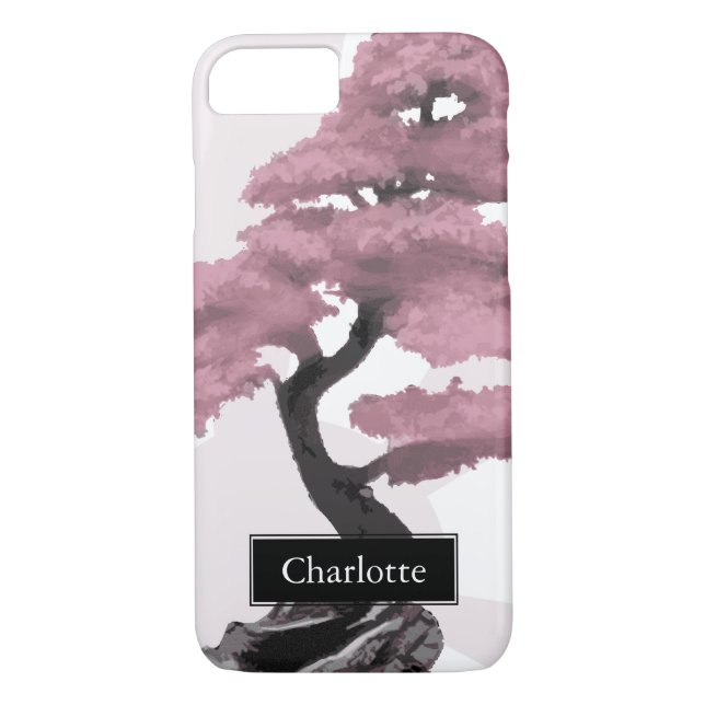 Capa Para iPhone, Case-Mate Nome Personalizado da Árvore de Cereja Bonsai abst (Verso)
