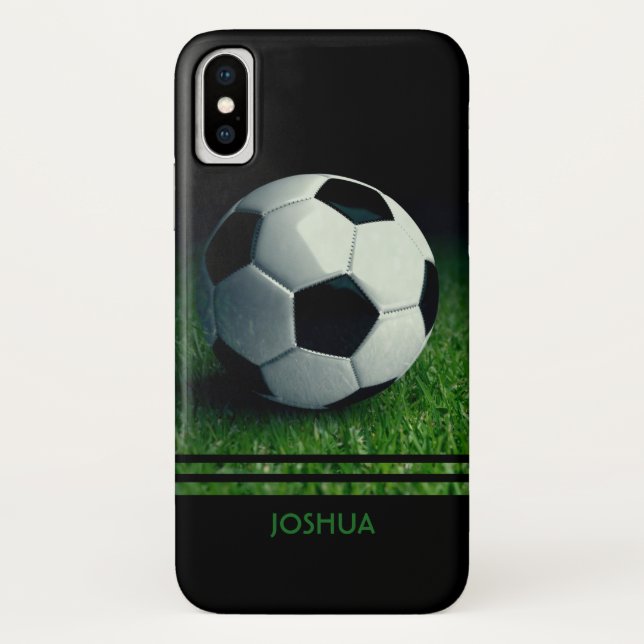 Capa Para iPhone, Case-Mate Nome Personalizado da Bola de Futebol | Futebol (Verso)