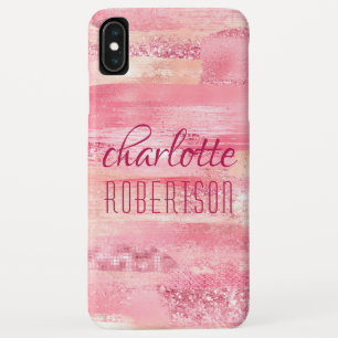 Capa Para iPhone Da Case-Mate Nome Personalizado da Girly Shimmer, Cintilante Ro
