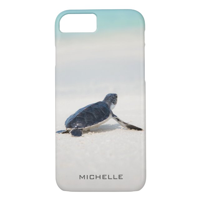 Capa Para iPhone, Case-Mate Nome Personalizado da Viagem Turtle Beach | Nature (Verso)