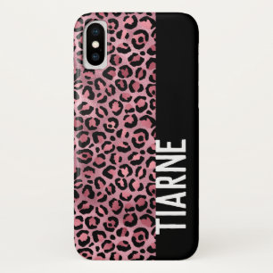 Capa Para iPhone Da Case-Mate Nome Personalizado de Impressão do Leopardo Preto