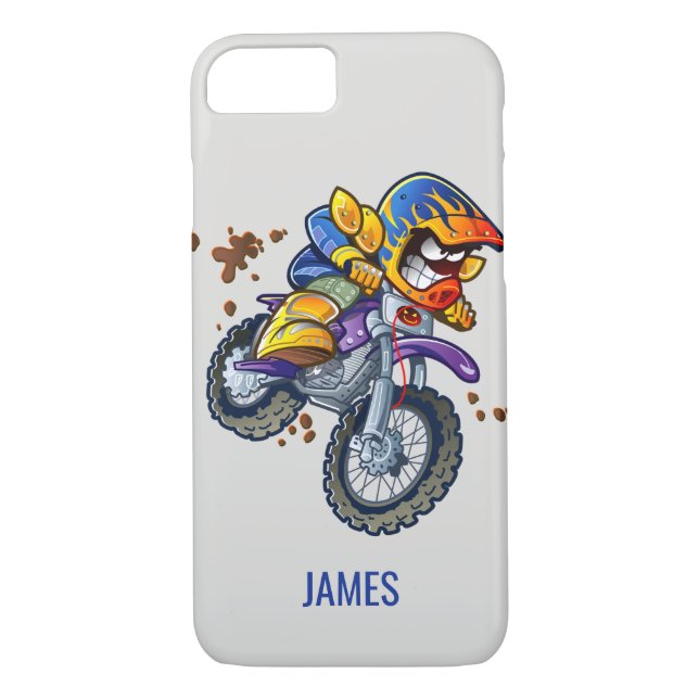 Capa Para iPhone, Case-Mate Nome Personalizado do Cartoon do Cavaleiro Motocro (Verso)