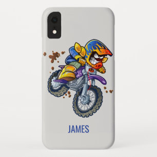 Capa Para iPhone Da Case-Mate Nome Personalizado do Cartoon do Cavaleiro Motocro