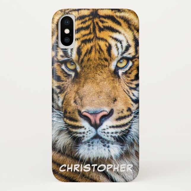 Capa Para iPhone, Case-Mate Nome Personalizado do Rosto Tiger (Verso)