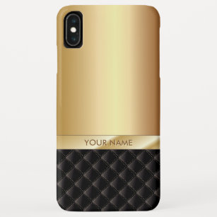 Capa Para iPhone XS Max Nome Personalizado Dourado do Royal Luxury
