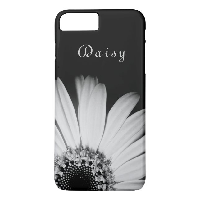 Capa Para iPhone, Case-Mate Nome personalizado Elegante Black Sunflower (Verso)