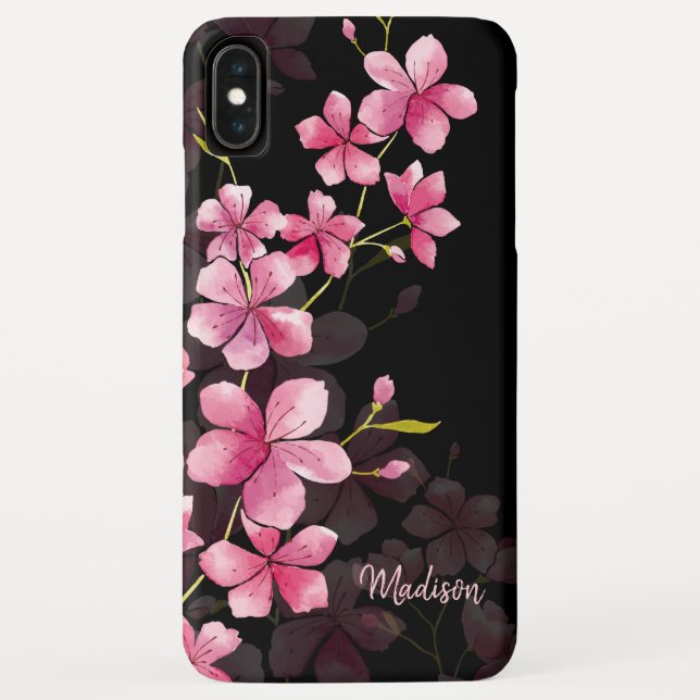 Capa Para iPhone, Case-Mate Nome Personalizado| Padrão Moderno De Flores De Ce (Verso)
