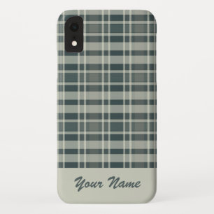 Capa Para iPhone Da Case-Mate Nome personalizado padrão xadrez monocromático de