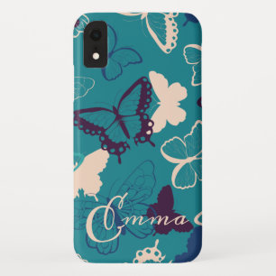 Capa Para iPhone Da Case-Mate Nome Personalizado Padrões de borboleta lindos
