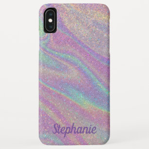 Capa Para iPhone Da Case-Mate Nome Personalizado Trendy Rainbow Glitter Texture
