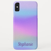 Nome Personalizado Trendy Rainbow Leather Texture