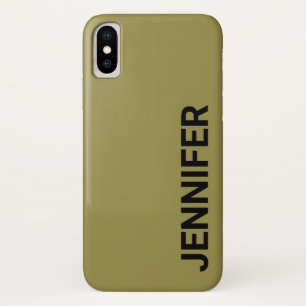 Capa Para iPhone Da Case-Mate Nome Personalizado Verde Offbeat Sólido