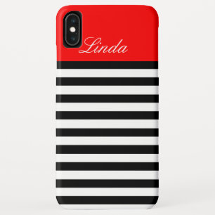 Capa Para iPhone Da Case-Mate Nome Personalizado Vermelho de Morango Branco Pret