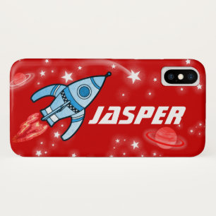 Capa Para iPhone X Nome vermelho do foguete espacial iphone