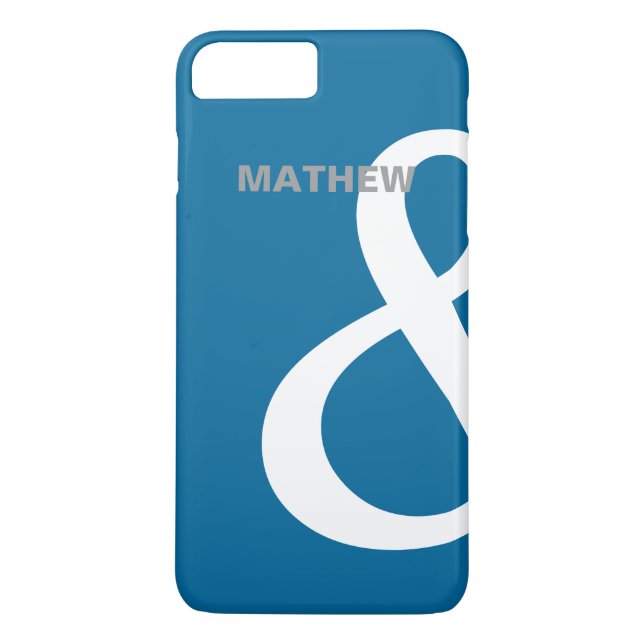 Capa Para iPhone, Case-Mate Nomes brancos azuis dos amantes do Ampersand que (Verso)