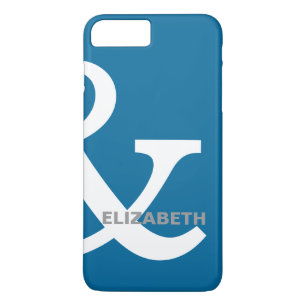 Capa Para iPhone Da Case-Mate Nomes de Ampersand Branco Azul com Amantes Corresp