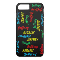 Nomes de repetição de diversão exclusivos em preto