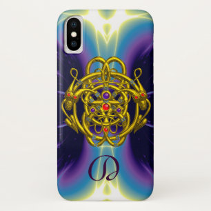 Capa Para iPhone X NÓS CELTICOS Dourados COM DRAGÕES DE GÊMEOS