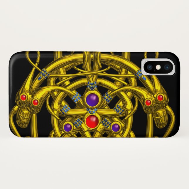 Capa Para iPhone, Case-Mate NÓS CELTICOS Dourados COM DRAGÕES DE GÊMEOS (Verso (Horizontal))