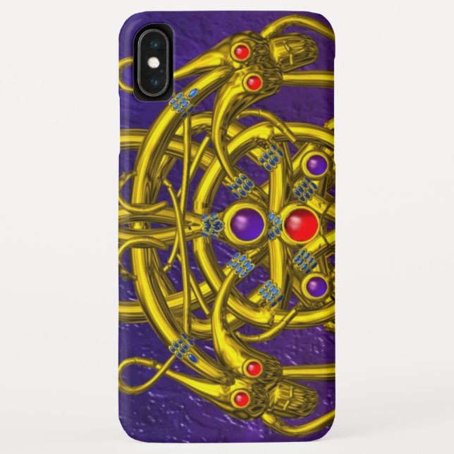 Capa Para iPhone, Case-Mate NÓS CELTICOS Dourados, COM DRAGÕES DE GÊMEOS, EM P (Verso)