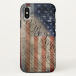Capa Para iPhone X Nós do vintage da bandeira americana as pessoas do<br><div class="desc">Mostre sua liberdade com orgulho!</div>