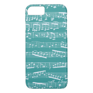 Capa Para iPhone Da Case-Mate Notas de música Aqua Blue