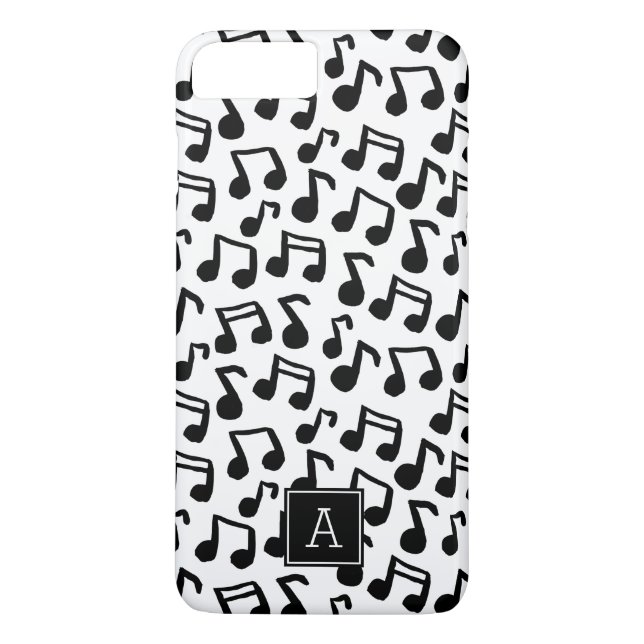 Capa Para iPhone, Case-Mate Notas de música de pré-disquete Doodle Monograma P (Verso)