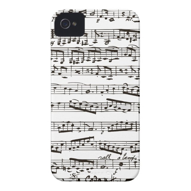 Capa Para iPhone, Case-Mate Notas musicais preto e branco (Traseira)