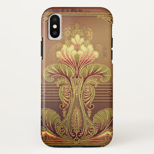 Capa Para iPhone, Case-Mate Nouveau floral vitoriano frieze elegante (Verso)