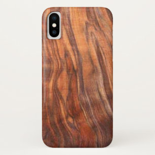 Capa Para iPhone X Noz (grão de madeira)