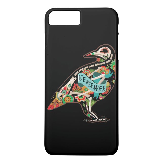 Capa Para iPhone, Case-Mate Nunca Mais Açúcar Caveira Raven (Verso)