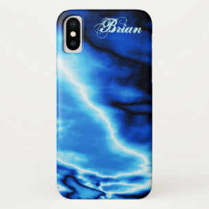Capa Para iPhone X Nuvens Azuis N Relâmpagos