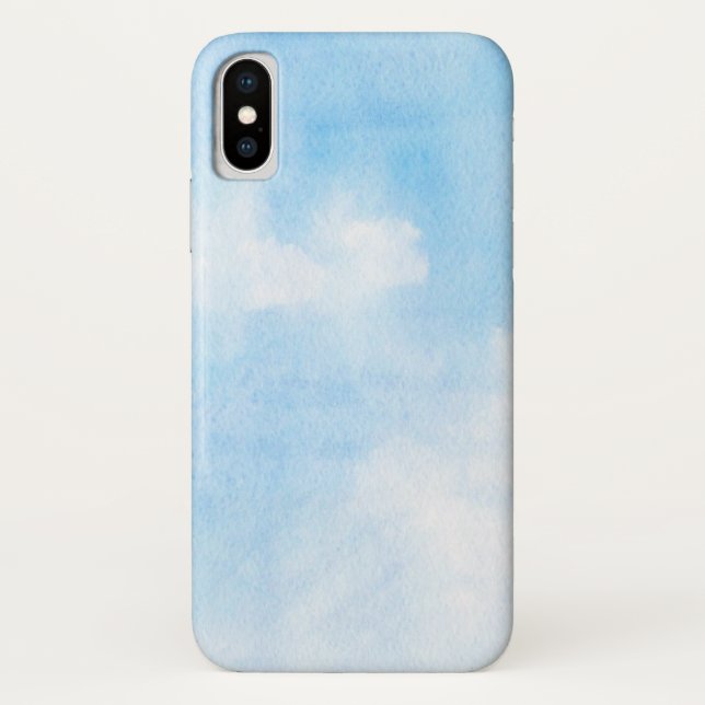 Capa Para iPhone, Case-Mate Nuvens da aguarela e fundo do céu (Verso)