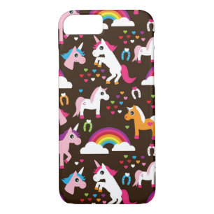 Capa Para iPhone Da Case-Mate o arco-íris do unicórnio caçoa o cavalo do fundo