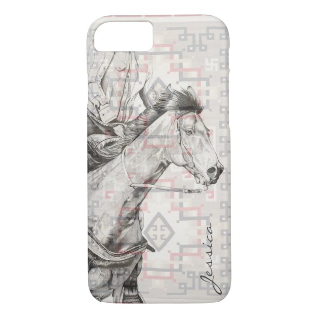 Capa Para iPhone, Case-Mate O Barrel Racer (padrão navajo) (Verso)