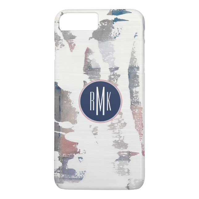 Capa Para iPhone, Case-Mate O branco do monograma | para fora colhe (Verso)
