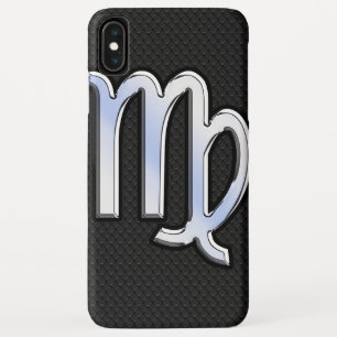 Capa Para iPhone XS Max O cromo gosta do sinal do zodíaco do Virgo na pel