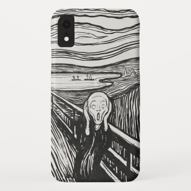 Capa Para iPhone, Case-Mate O Gritar de Edvard Munch Black and White (Verso)