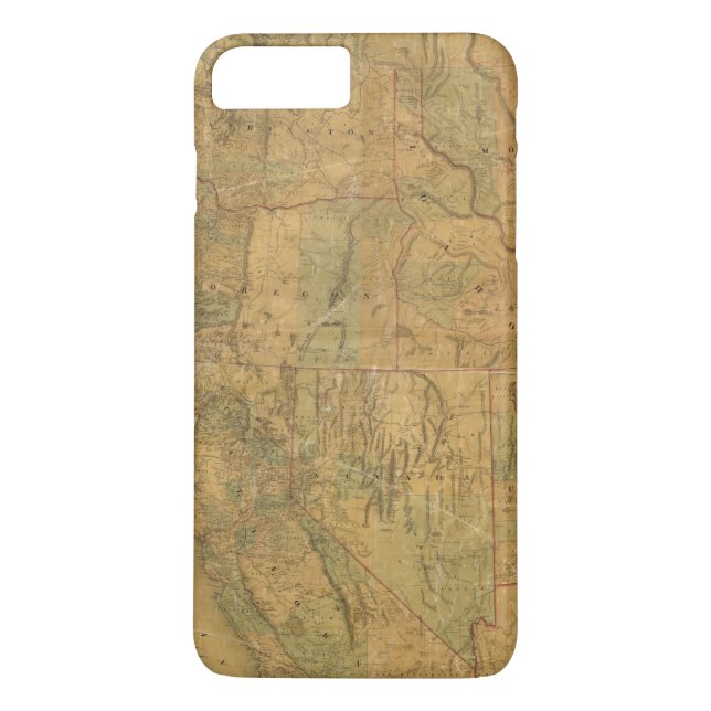 Capa Para iPhone, Case-Mate O mapa de Bancroft dos estados pacíficos (Verso)