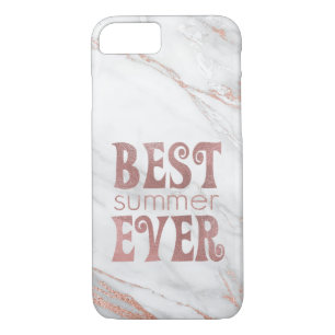 Capa iPhone 8/ 7 O melhor texto Dourado sempre cor-de-rosa do verão
