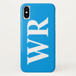 Capa Para iPhone X O monograma grande rotula o estilo corajoso do
