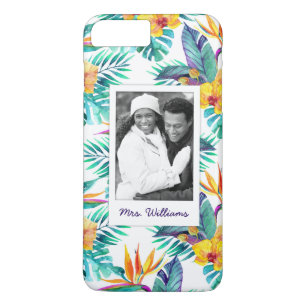 Capa iPhone 8 Plus/7 Plus O pássaro de paraíso & a orquídea   adicionam s