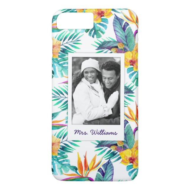 Capa Para iPhone, Case-Mate O pássaro de paraíso & a orquídea | adicionam sua (Verso)