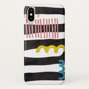Capa Para iPhone Da Case-Mate O preto abstrato listra a caixa do iPhone X da