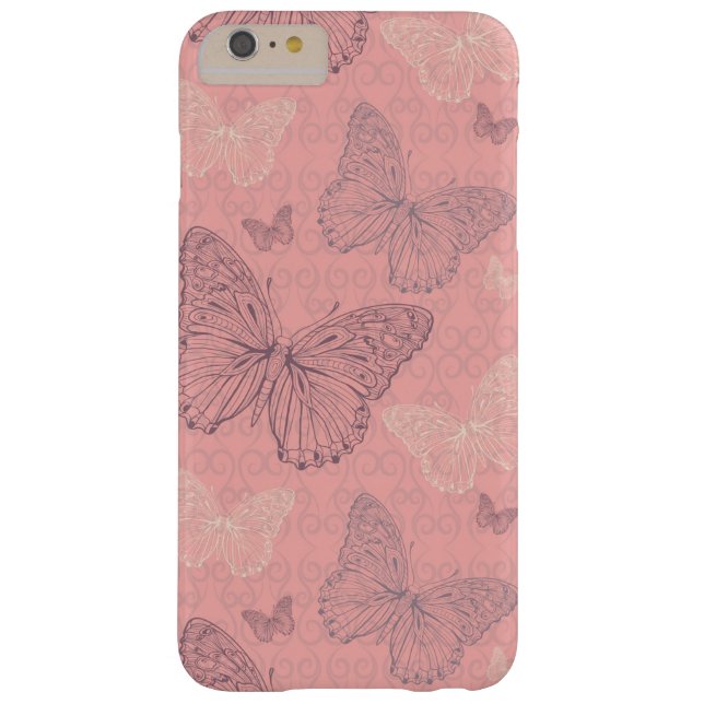 Capa Para iPhone, Case-Mate O rosa da borboleta (Verso)