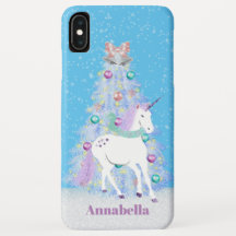 O unicórnio festivo do Natal adiciona o nome