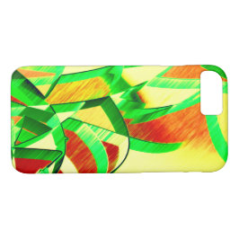 Capa iPhone 8/ 7 O verde listra sobre a imagem vermelha com garoa