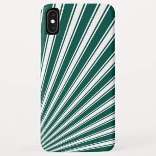 Capa Para iPhone Da Case-Mate O verde retro Sun Funky da cerceta irradia o fundo